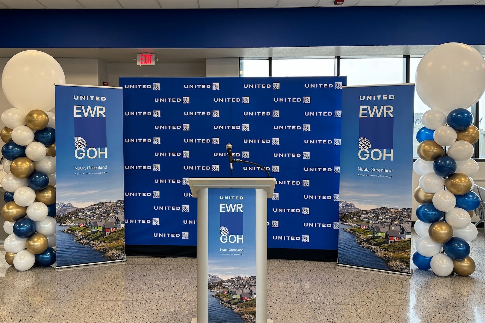 Inaugural EWR-GOH flight