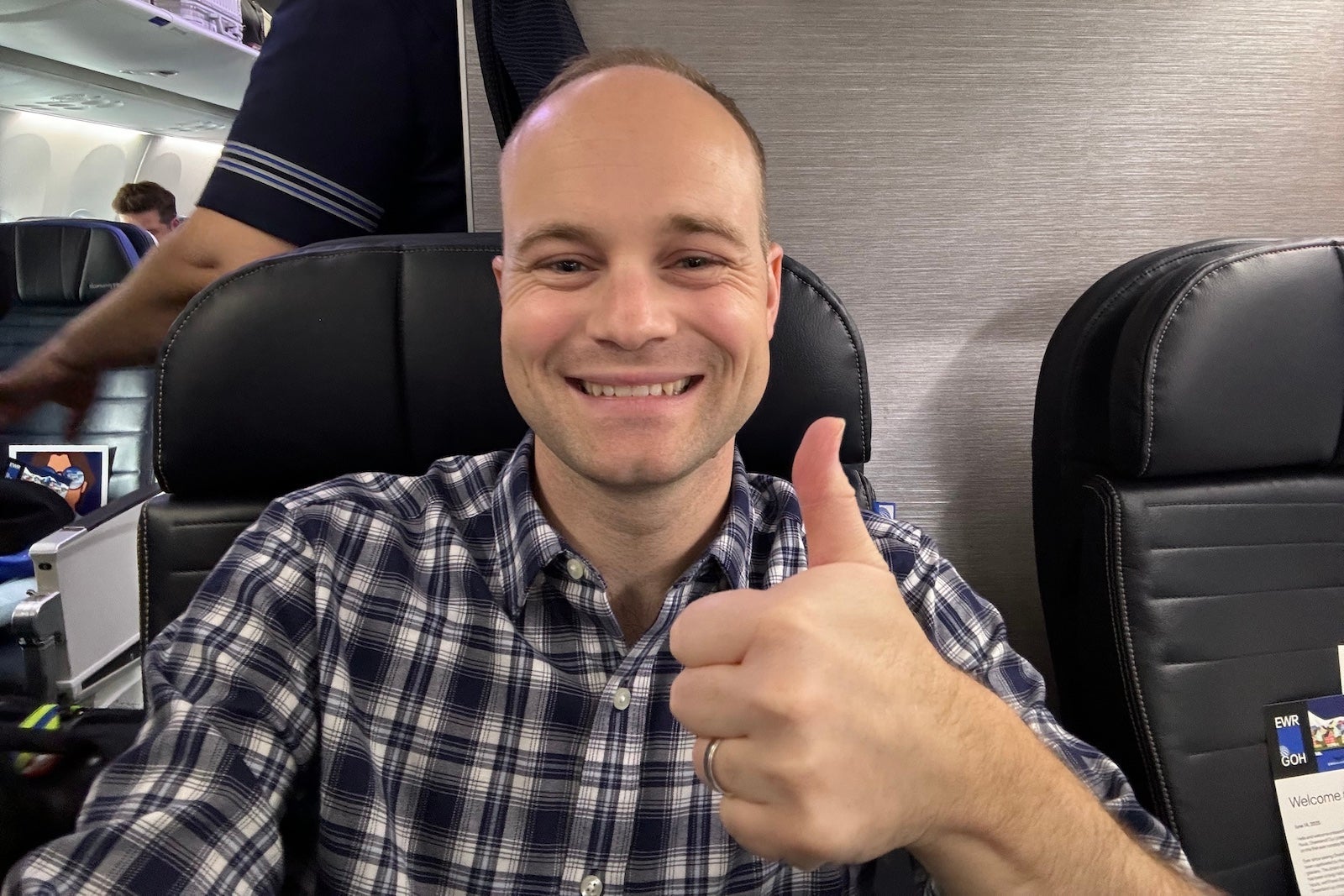 Inaugural EWR-GOH flight