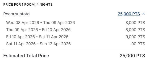 IHG fourth night free example