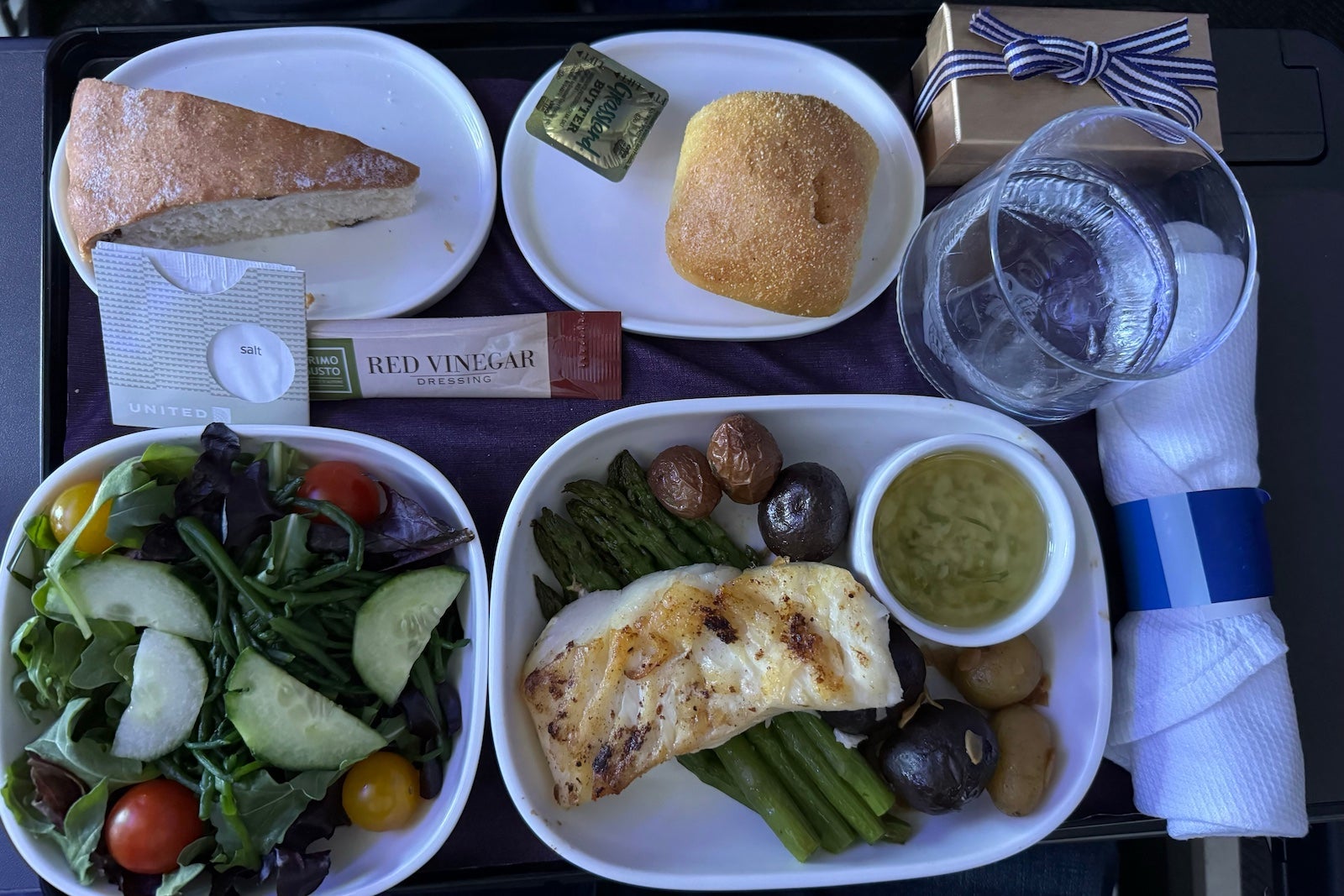 Food on inaugural EWR-GOH flight