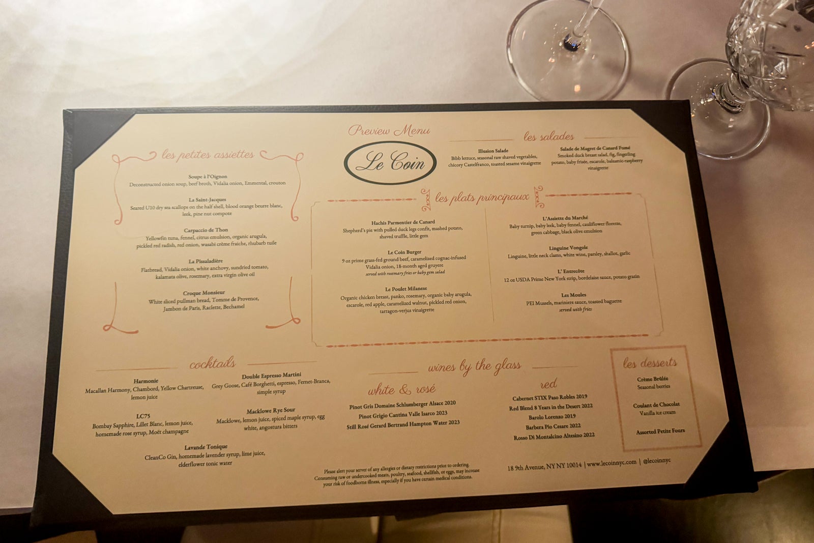 food menu