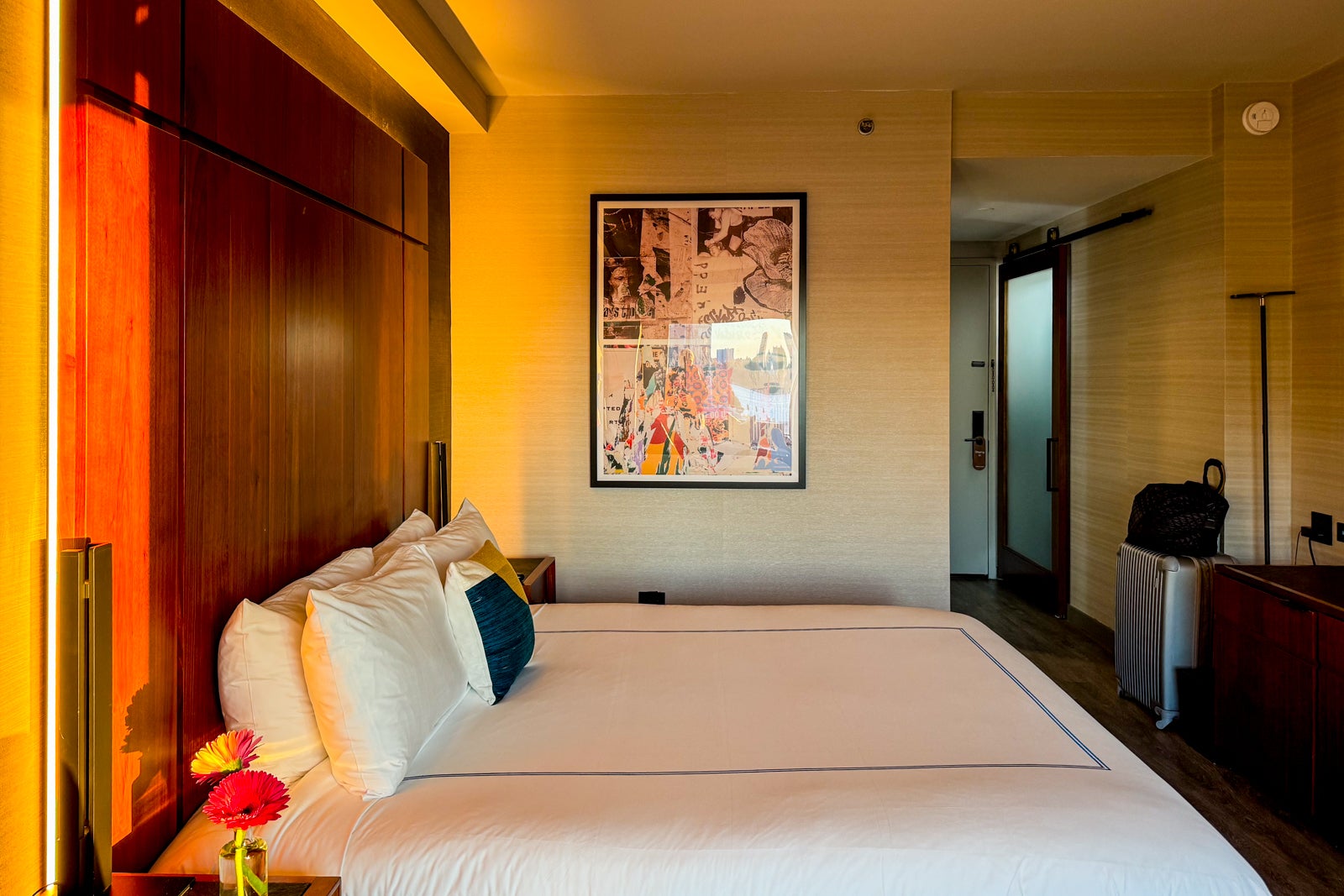 bed in a hotel room