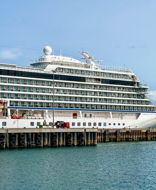 Viking Saturn docked in Scotland.