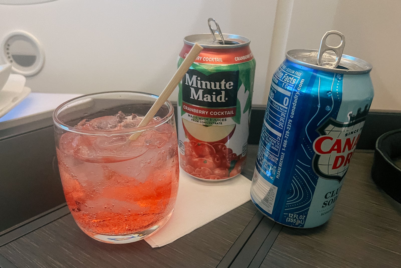 American Airlines' new Flagship Suite business class review drinks