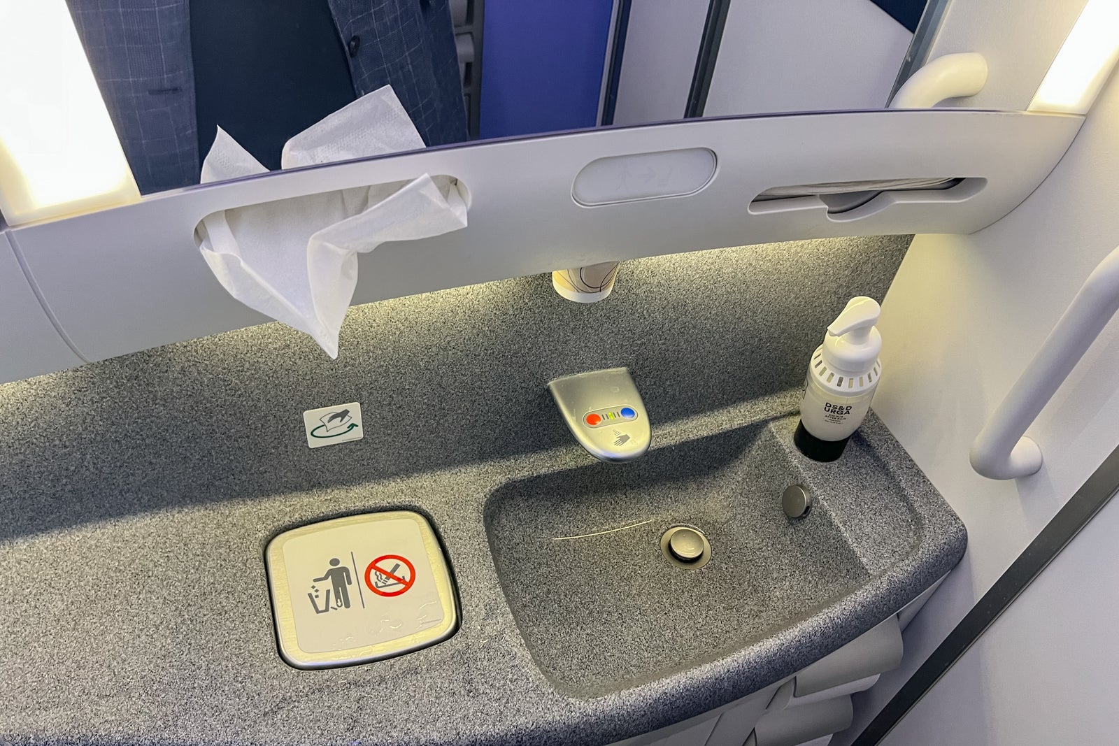 American Airlines' new Flagship Suite business class review American Airlines Flagship Business Suite Preferred bathroom