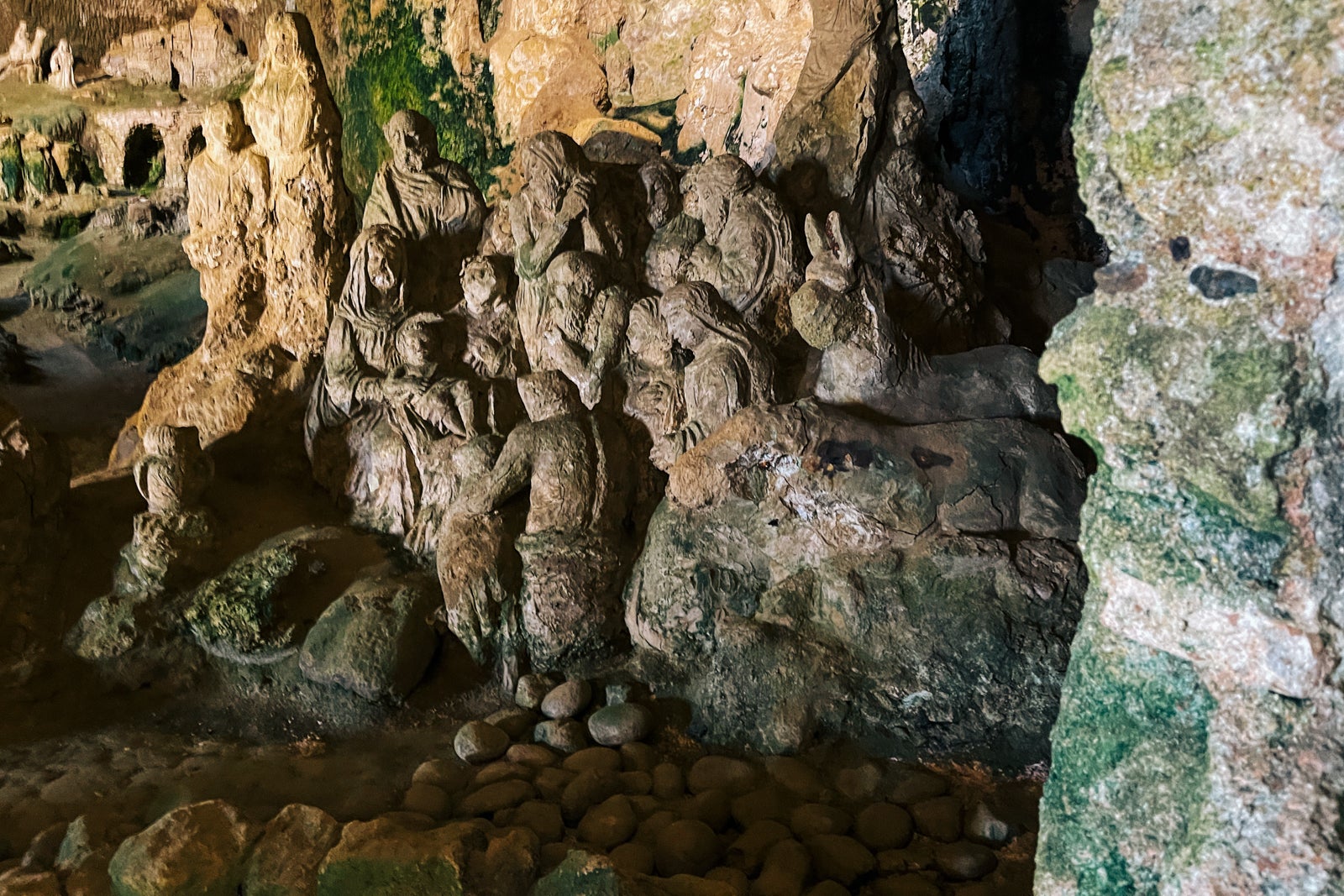 statues at Chiesetta di Piedigrotta in Pizzo, Calabria, Italy