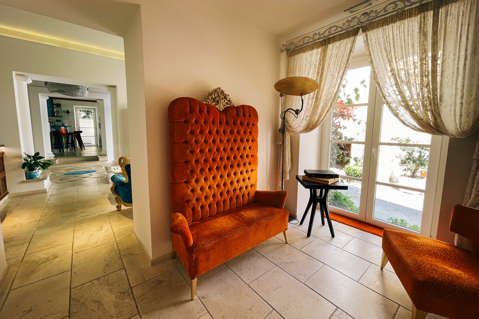 Lobby at Piccolo Grand Hotel in Pizzo, Italy