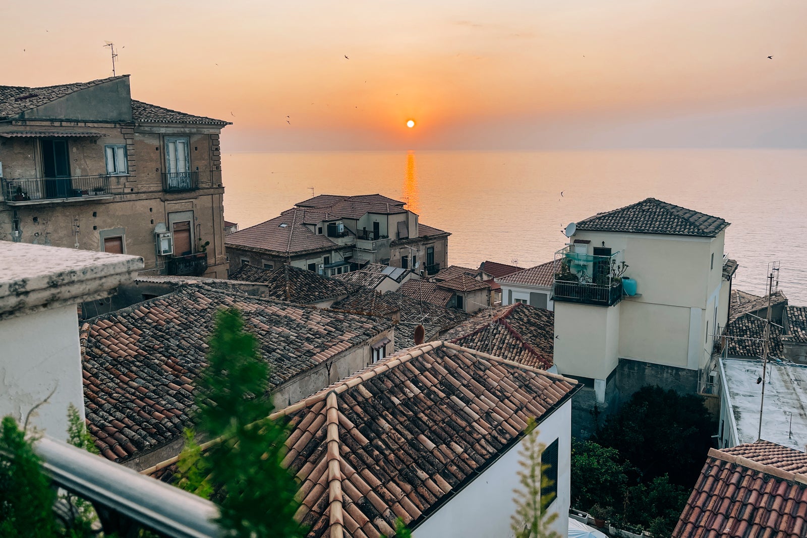 Here's why you should go to Calabria instead of Rome or Milan Sunset in Pizzo from our room at Piccolo Grand Hotel