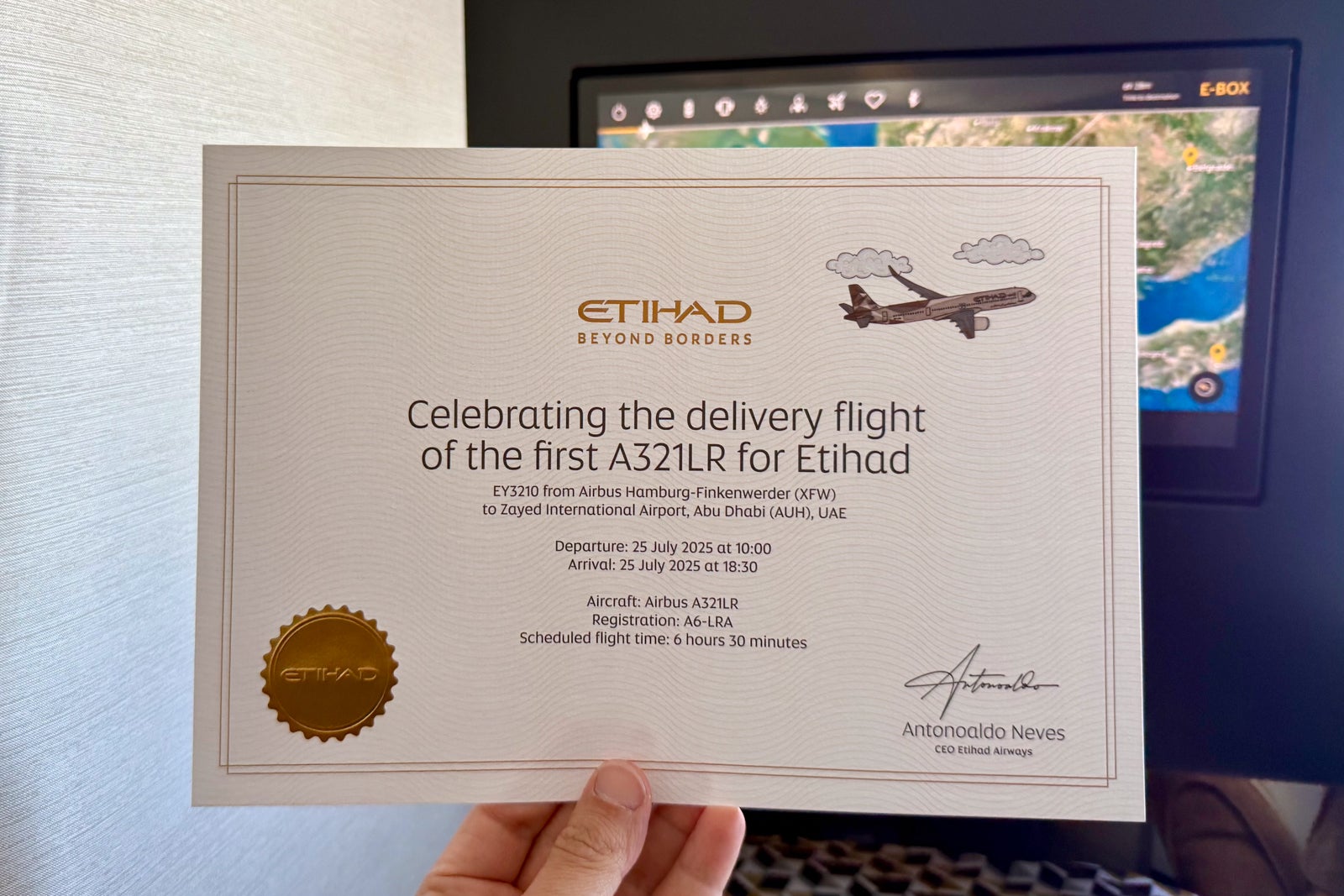 Onboard Etihad’s A321LR delivery flight: Behind the scenes from Airbus to Abu Dhabi Etihad Airbus A321LR Delivery Flight