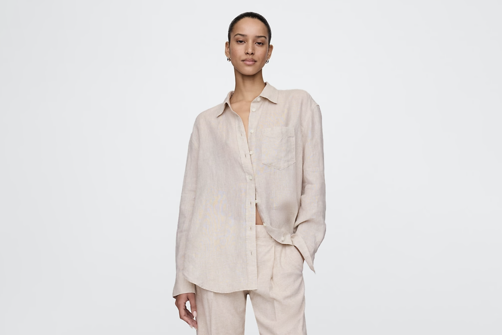 GAP 100% Linen Oversized Shirt_GAP.COM