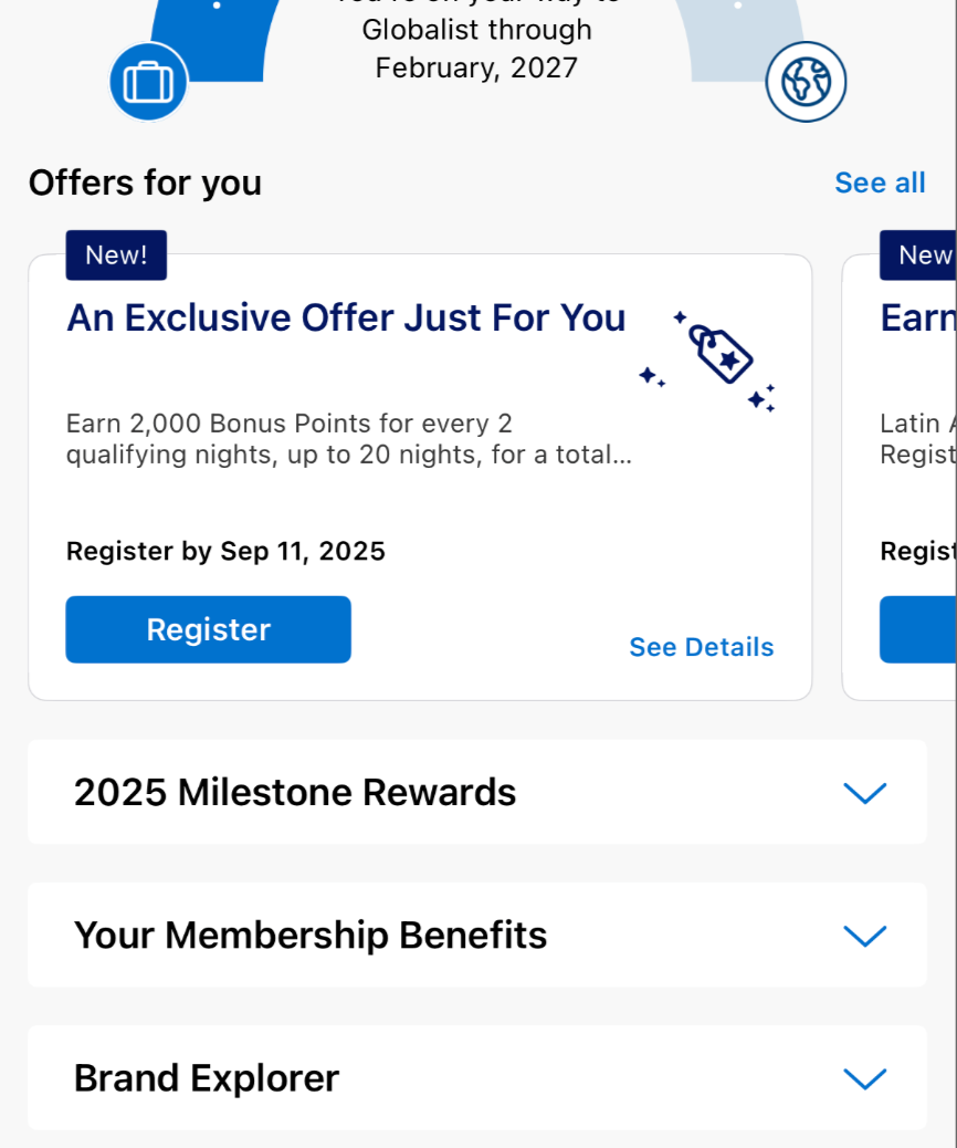 Hyatt exclusive promotion app