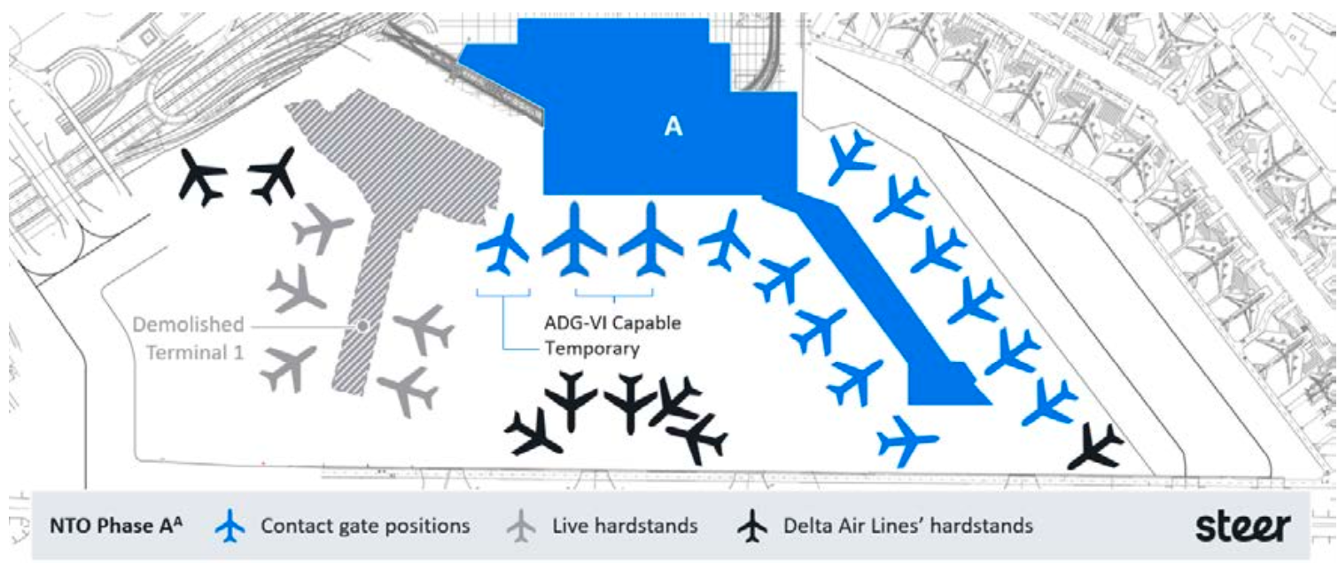 Map of first phase new Terminal 1 JFK