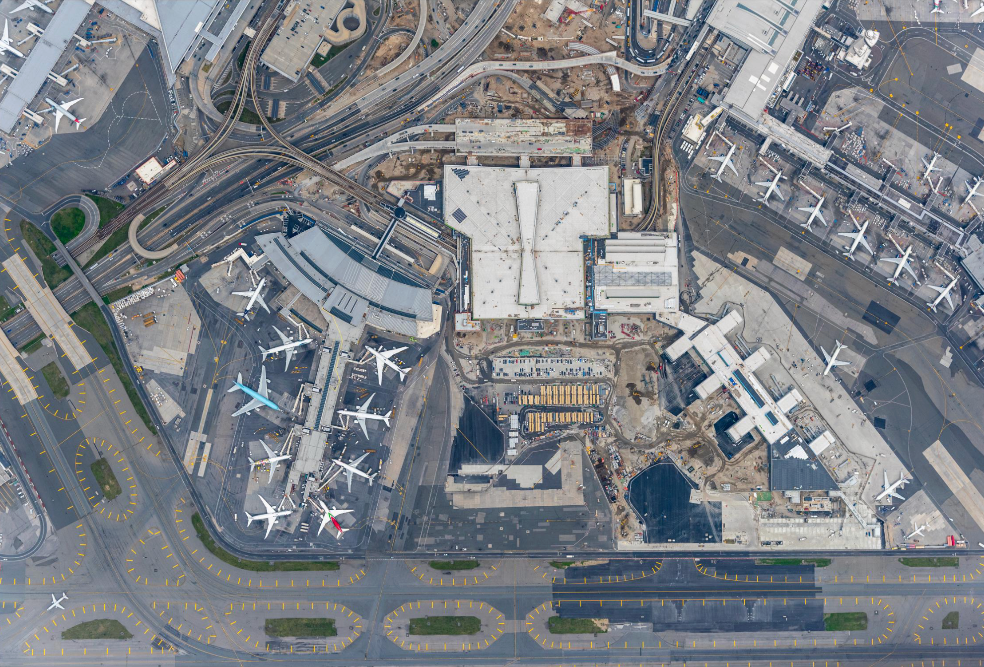 aerial new terminal 1 construction jfk