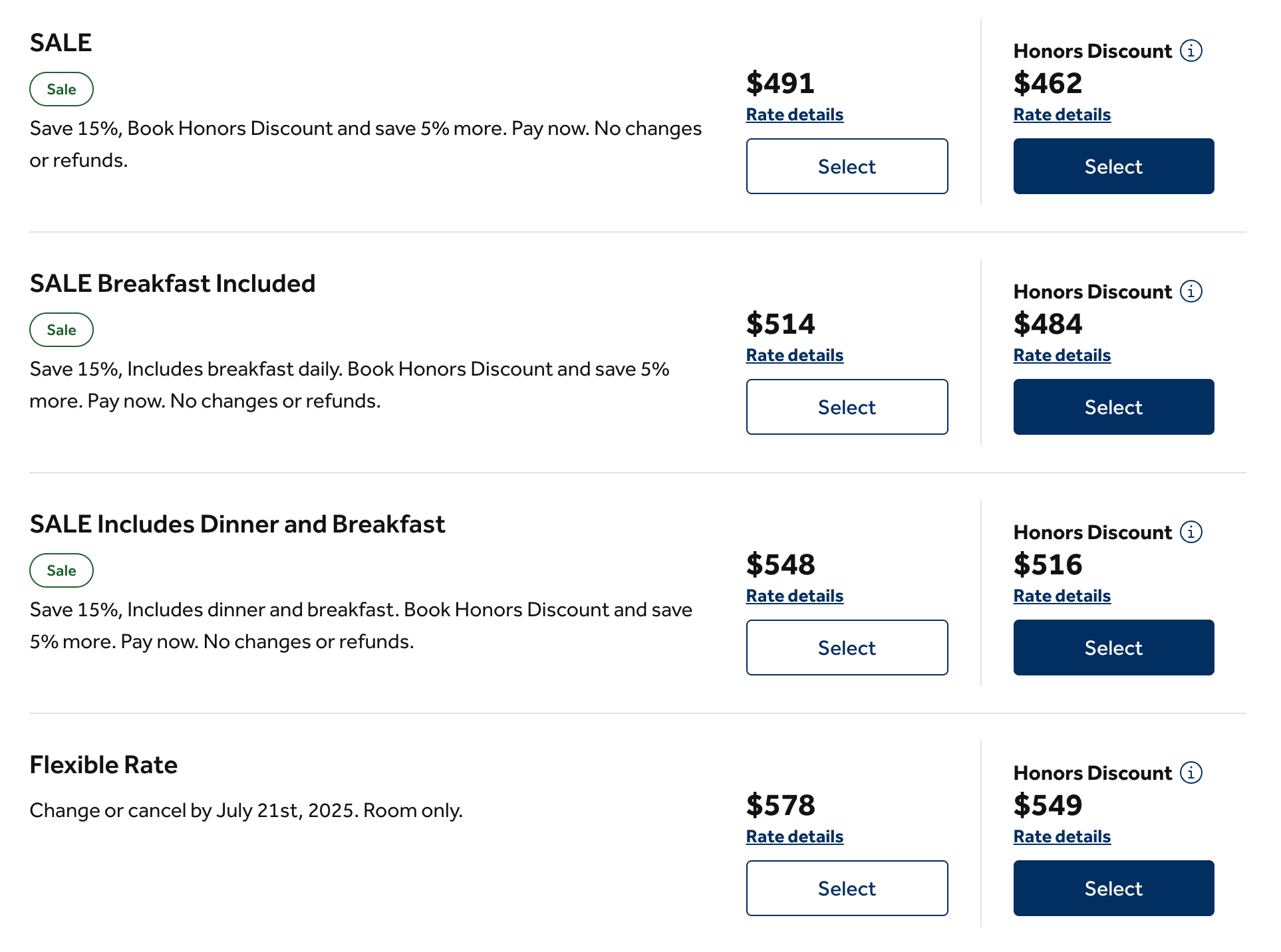 Booking a Hilton in July