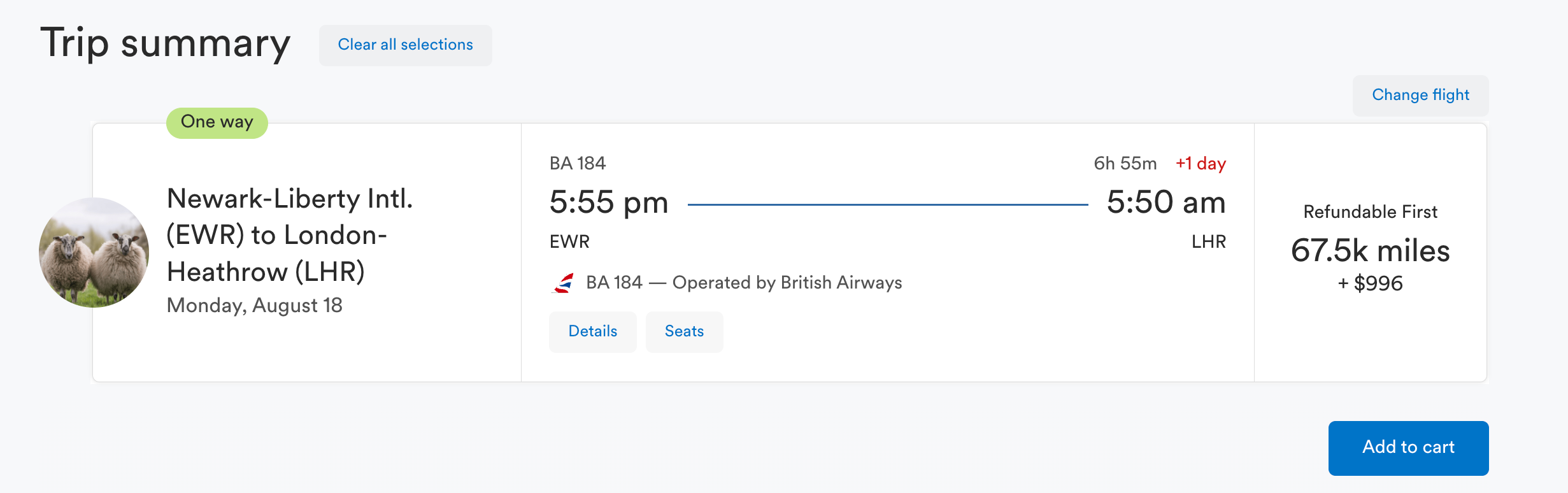 Alaska Airlines screenshot