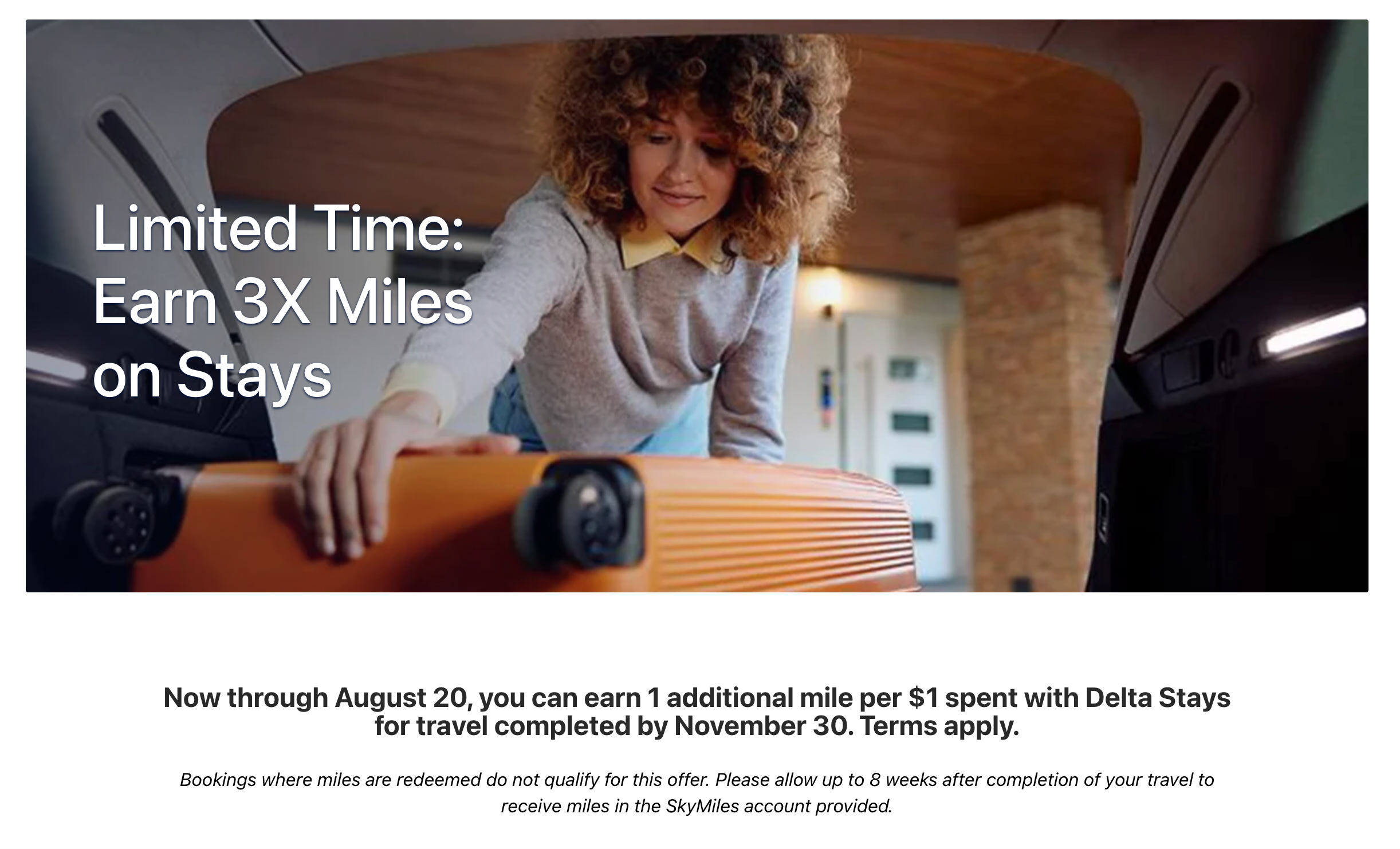 Delta resides on the arrival page.