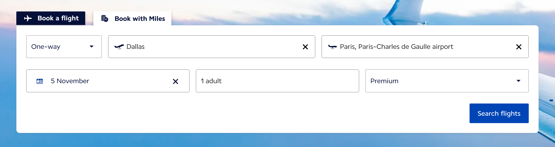 Air France screenshot