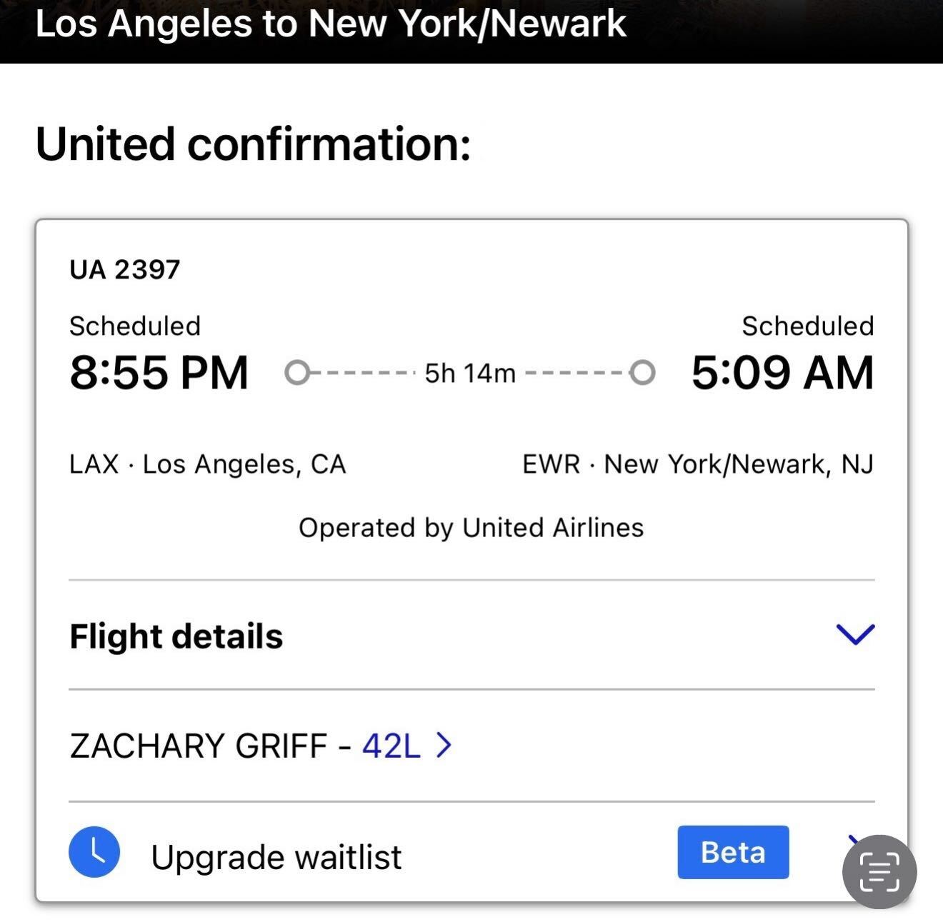 united app screen