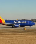 A Southwest Airlines Boeing 737 taxis at Baltimore/Washington International Thurgood Marshall Airport (BWI).