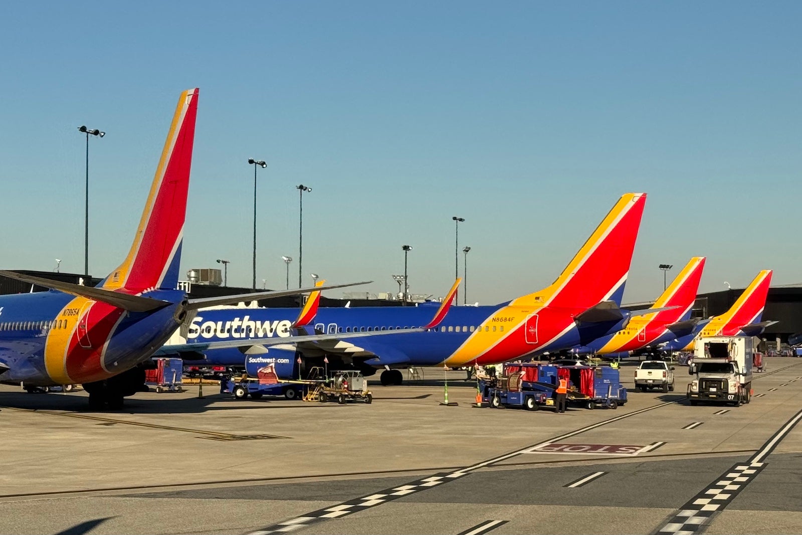 Southwest jets on tarmac