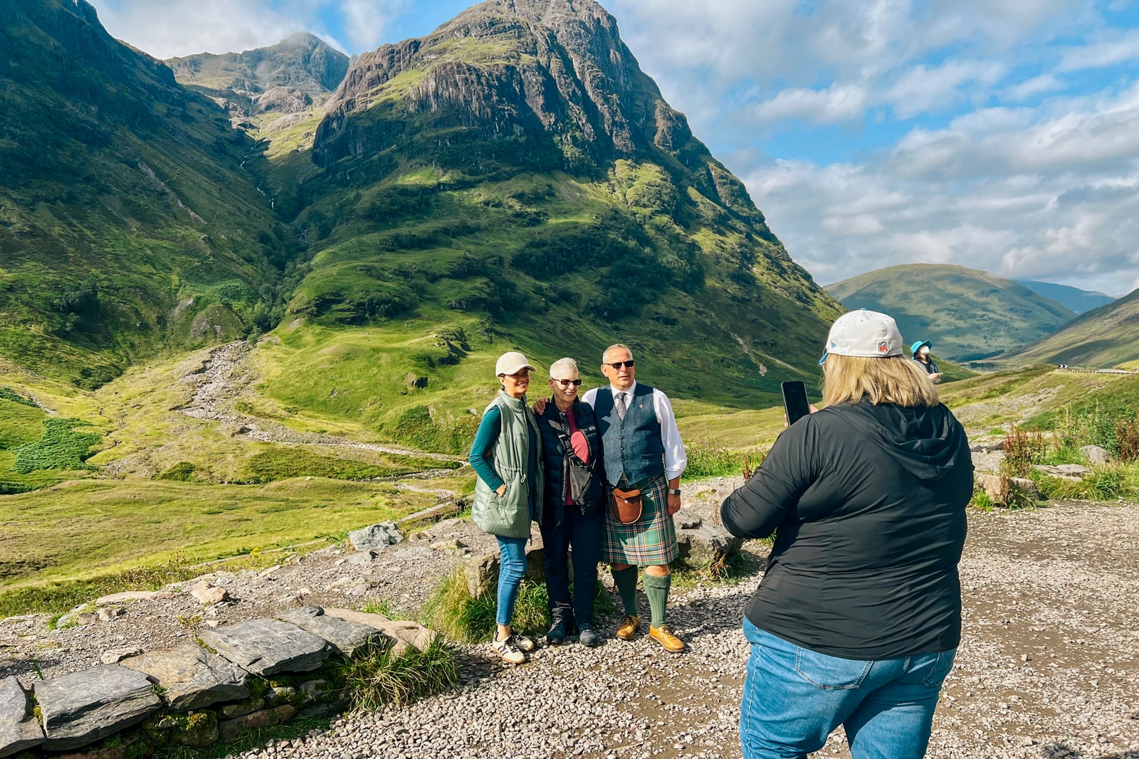 Snapping photos at Glen Coe.