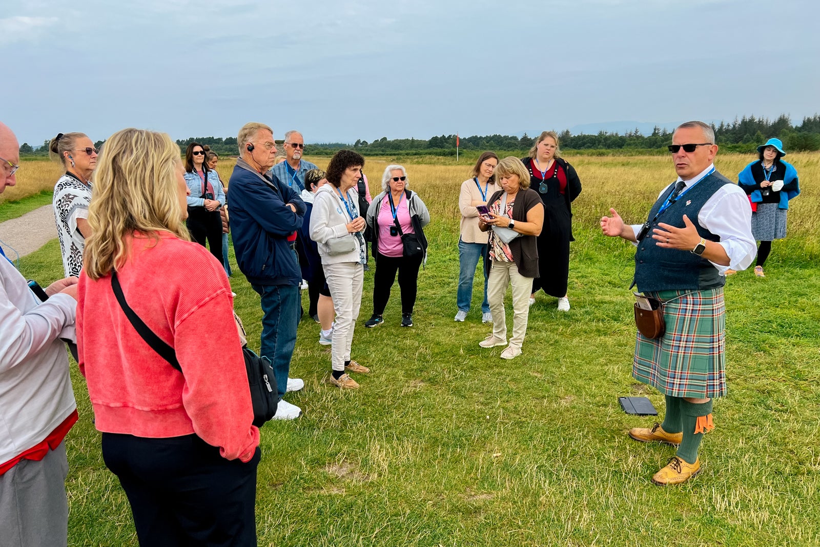 Gavin giving an overview of the battlefield of Culloden.