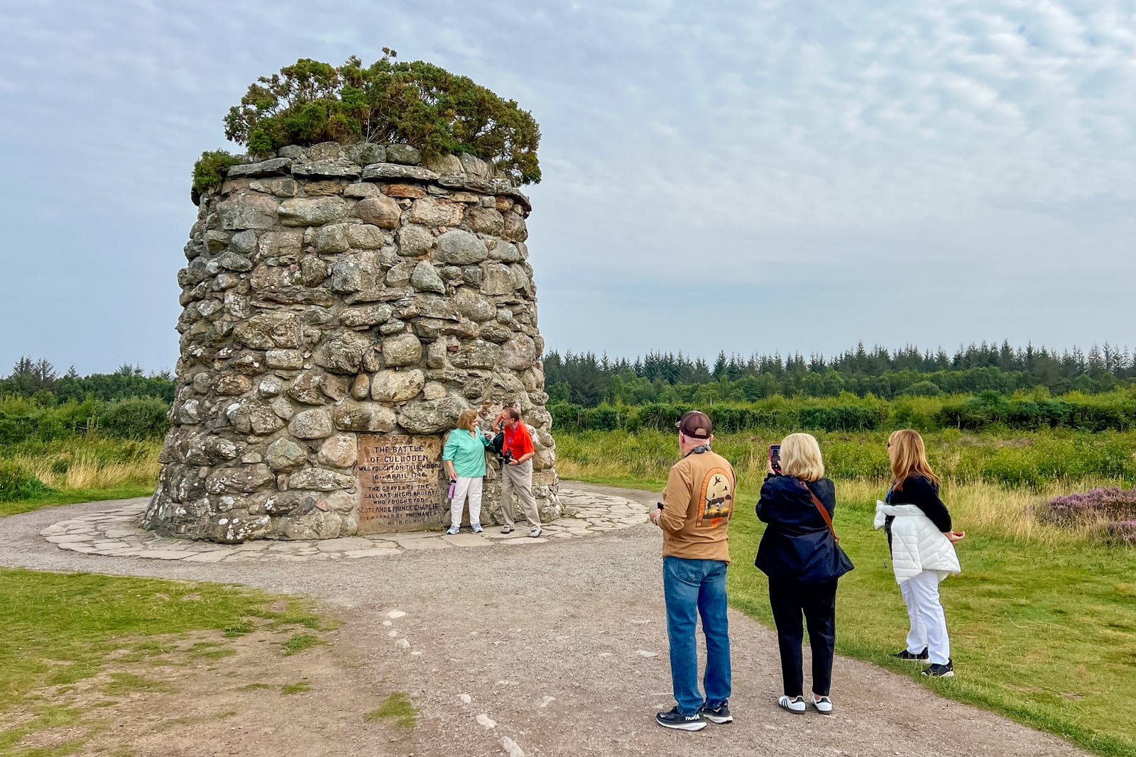 More than a thousand Scottish clansmen were buried in the vicinity of this monument at Culloden.