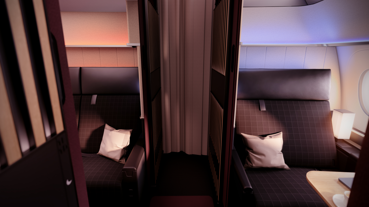 New Swiss first class cabin.