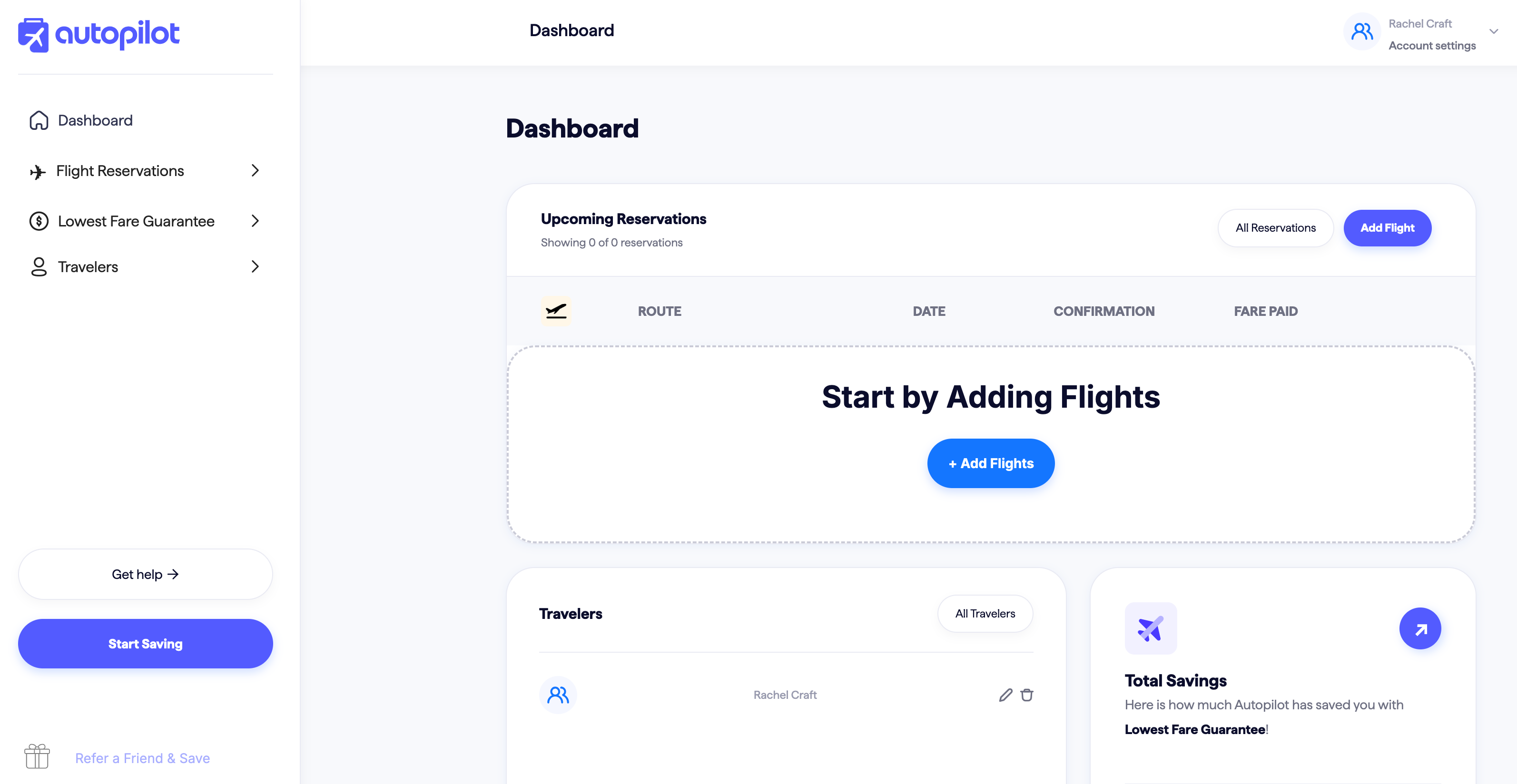 Autopilot dashboard