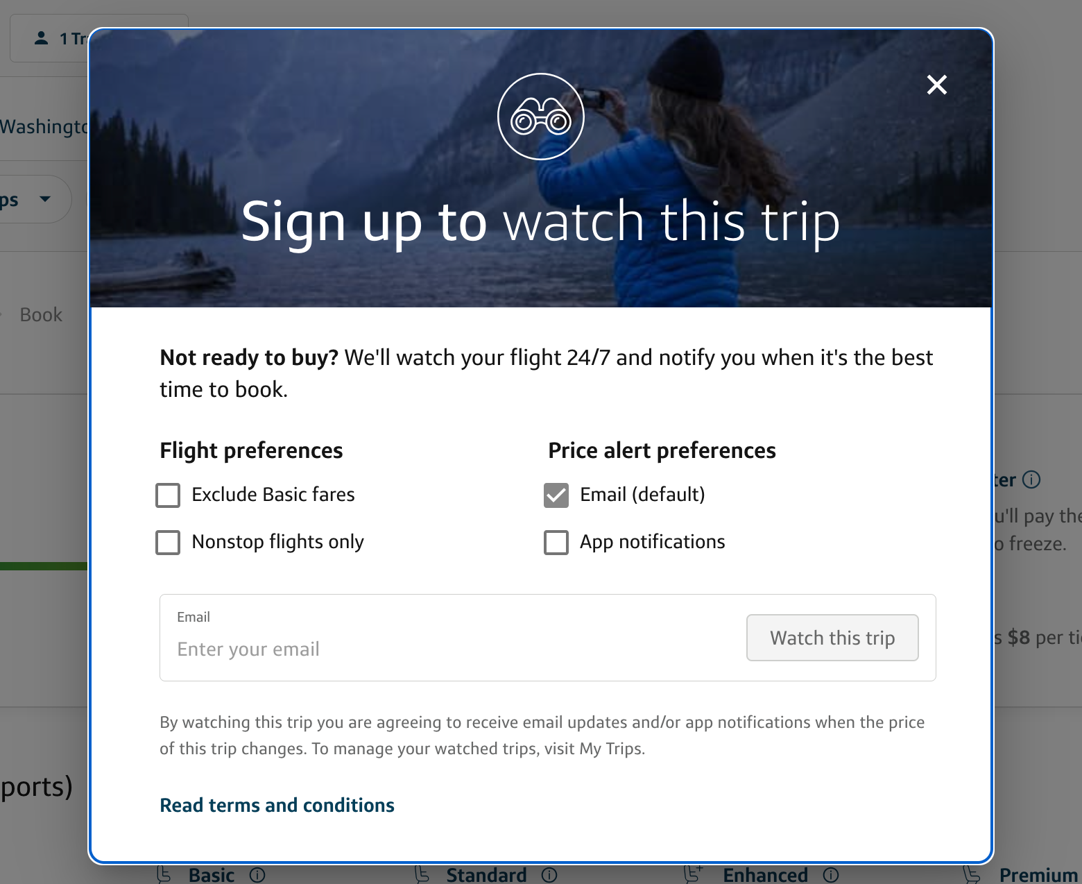 Capital One Travel watch this trip