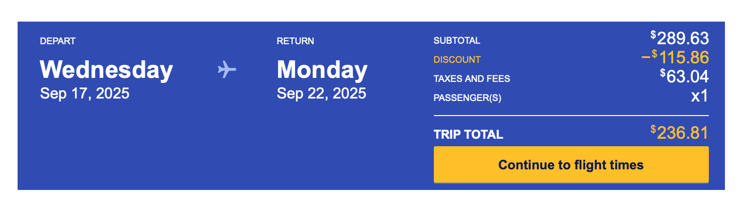 Fat Lauderdel to Berbank ticket price. Southwest