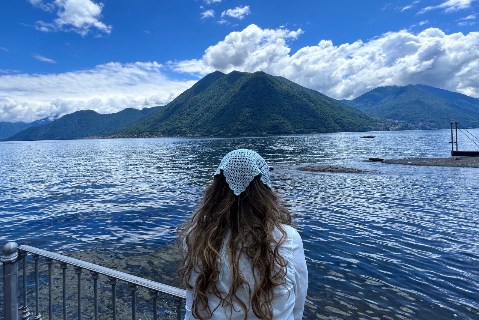 Woman looking at mountain