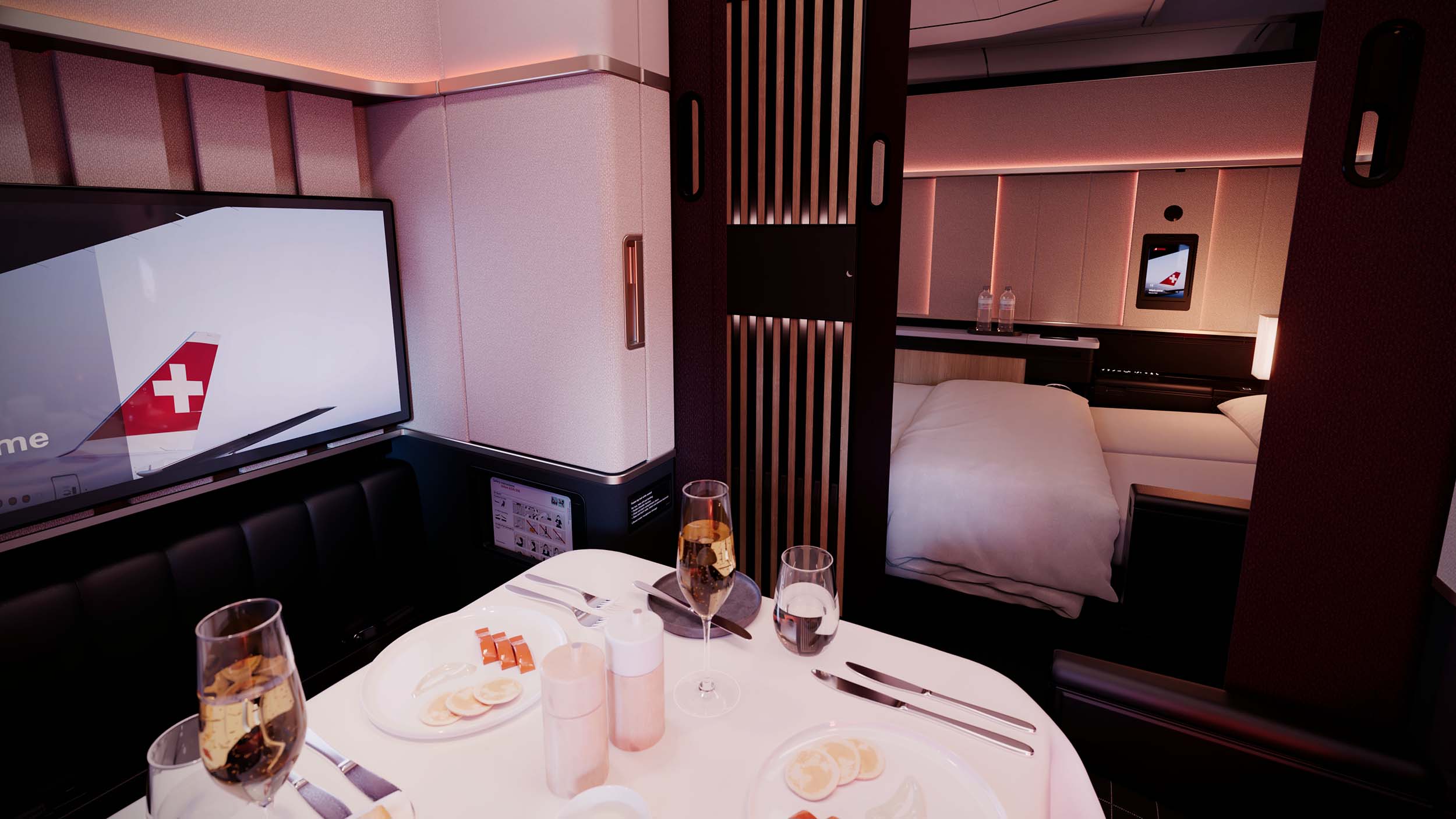New Swiss first class cabin.