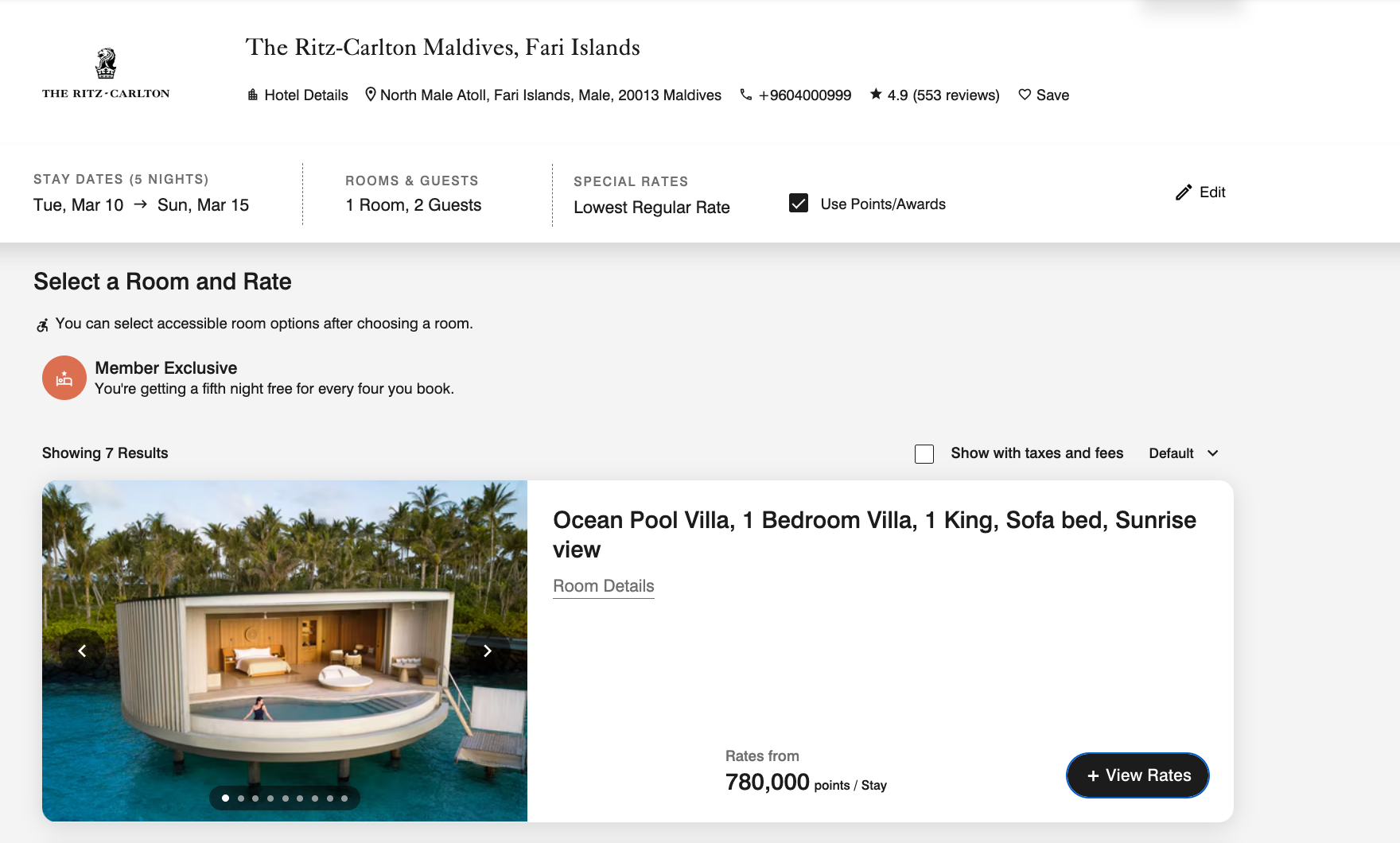 Ritz Carlton Maldives Fari Islands screenshot