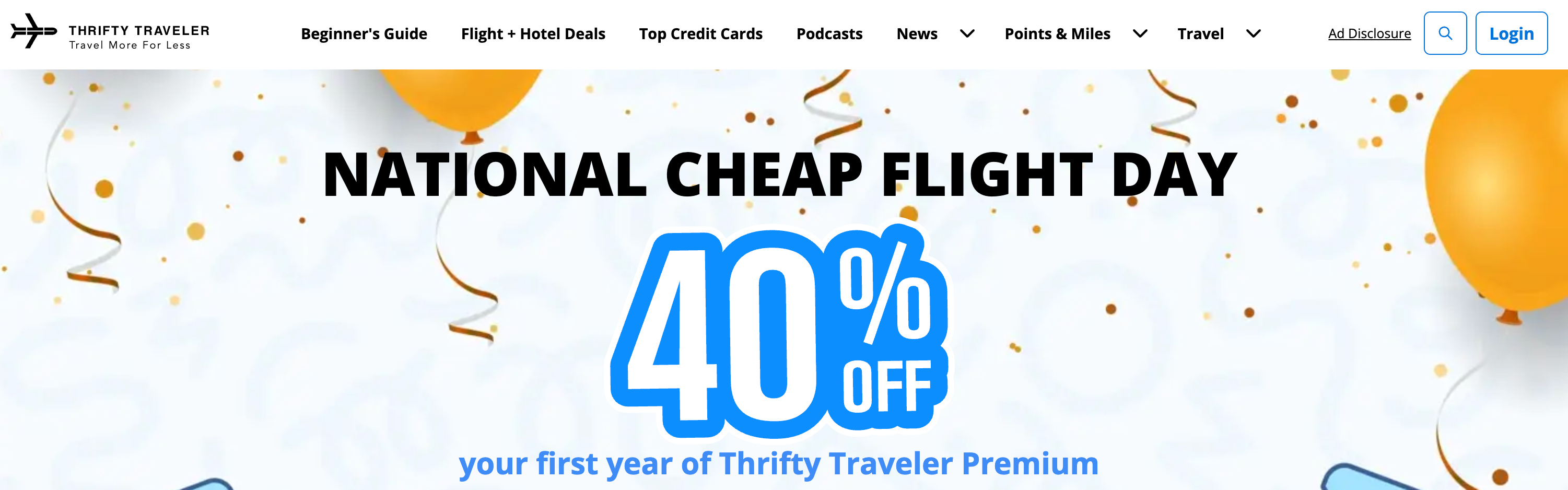 Thrifty Traveler Premium is 40% off: Get flight deals straight to your inbox Thrifty Traveler membership deal.