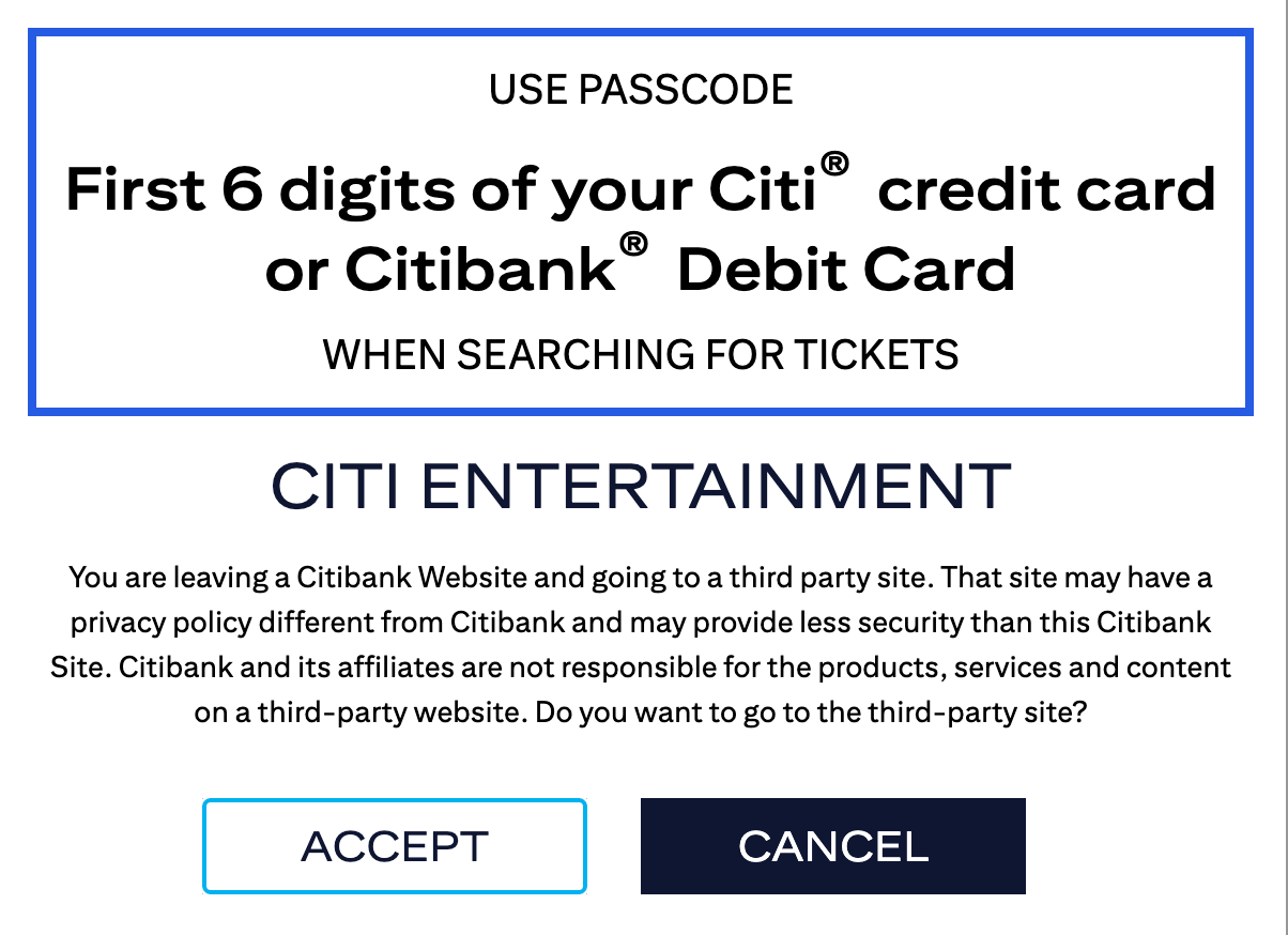 citi entertainment website