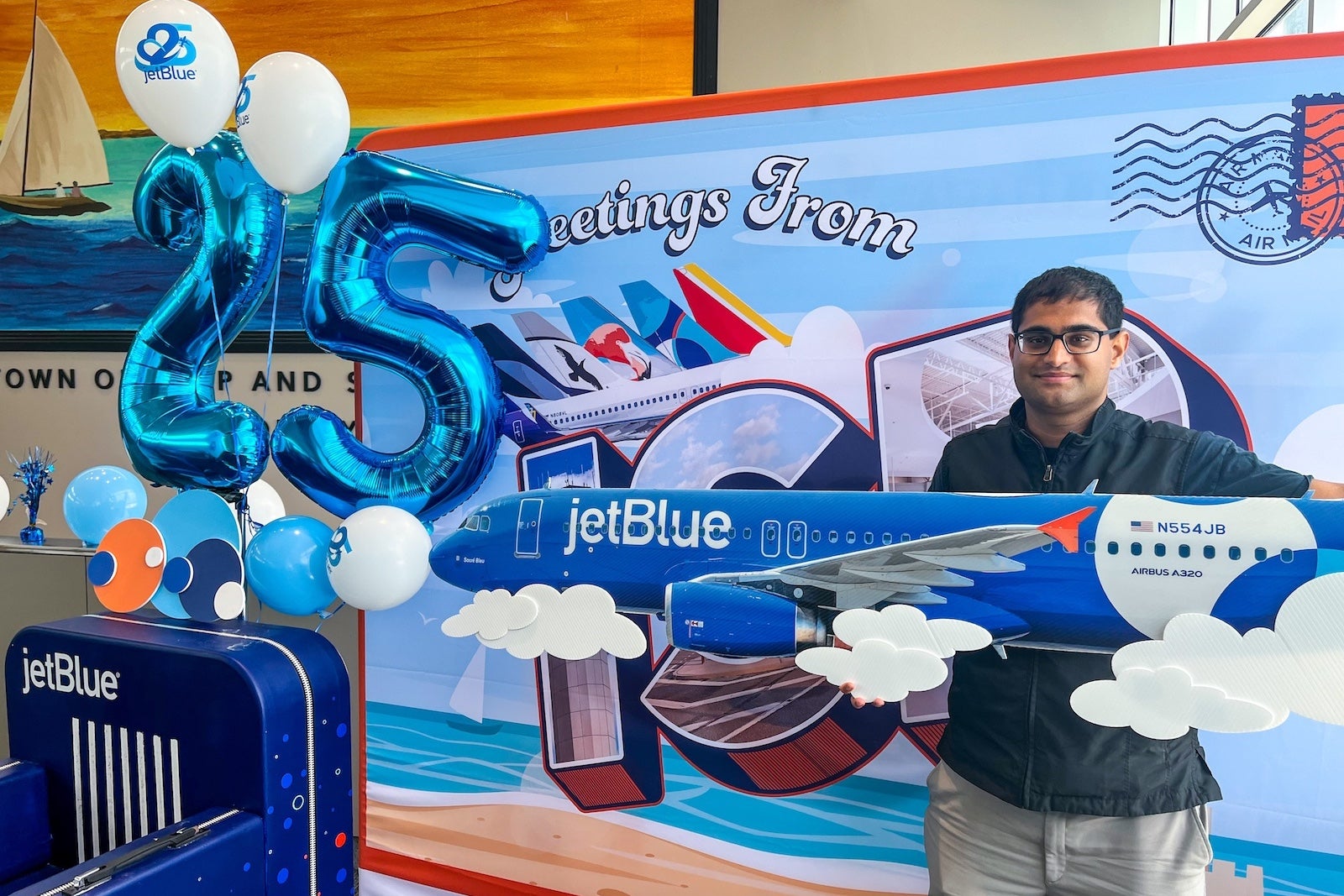 25 cities in 11 days: How this JetBlue flyer earned 350,000 points and 25 years of elite status Gurnaj Johal, JetBlue's first flyer to complete the "25 for 25" challenge.