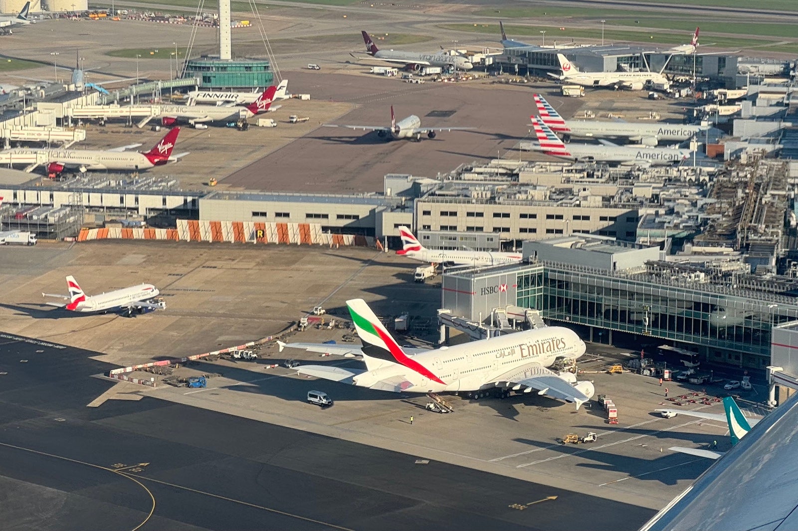 Aircraft parked at the door of the airport