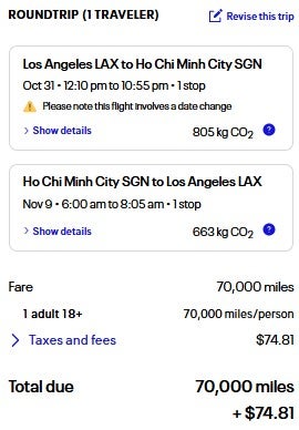 United discounted award from the U.S. to Vietnam