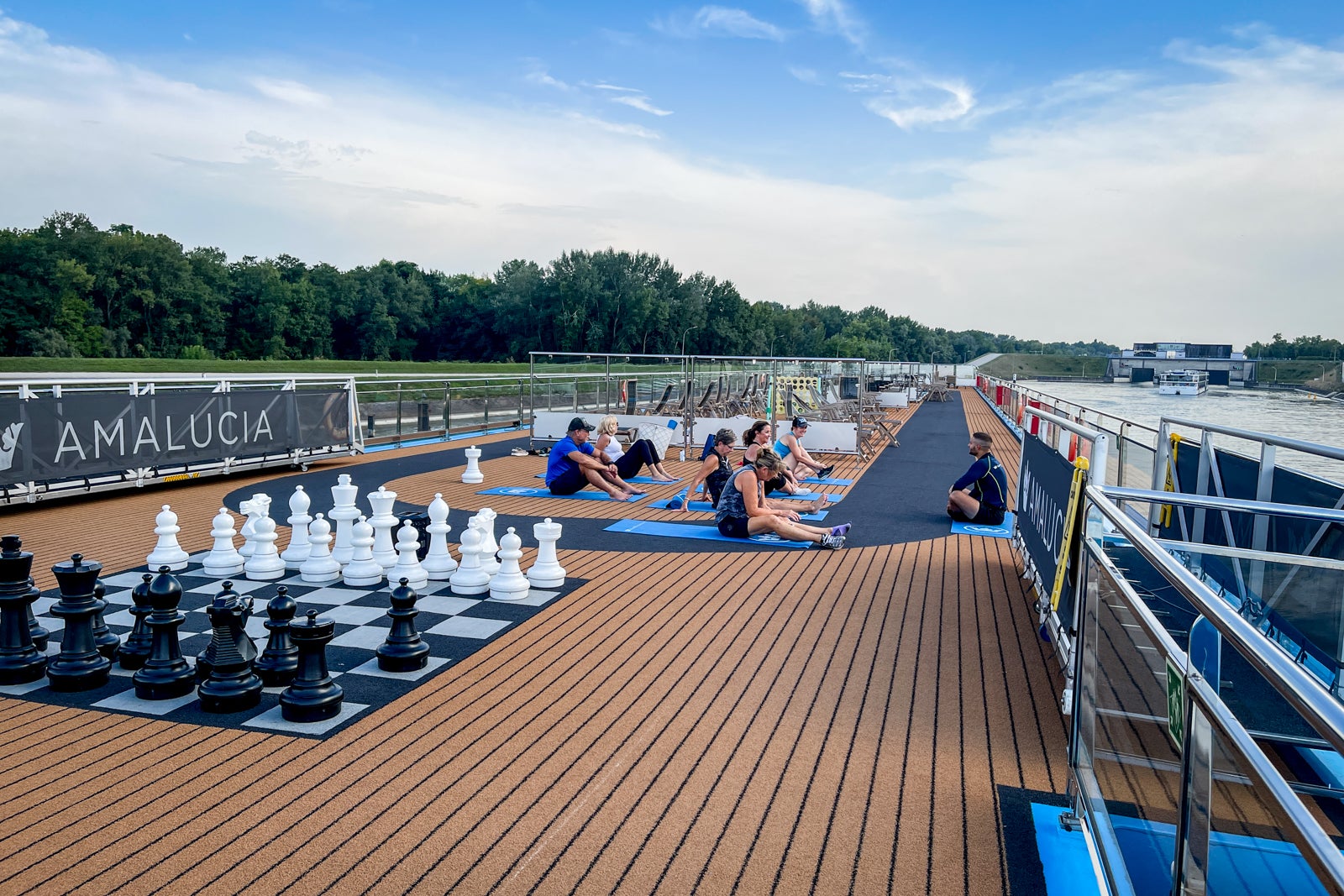 AmaLucia top deck chess board and exercise class