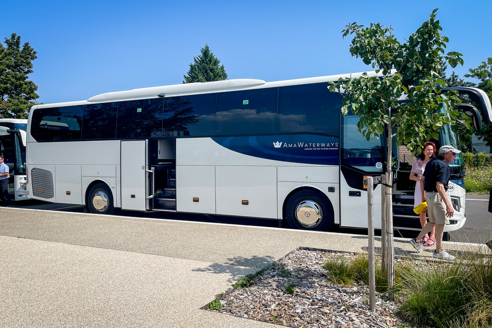 AmaWaterways' tour bus exterior