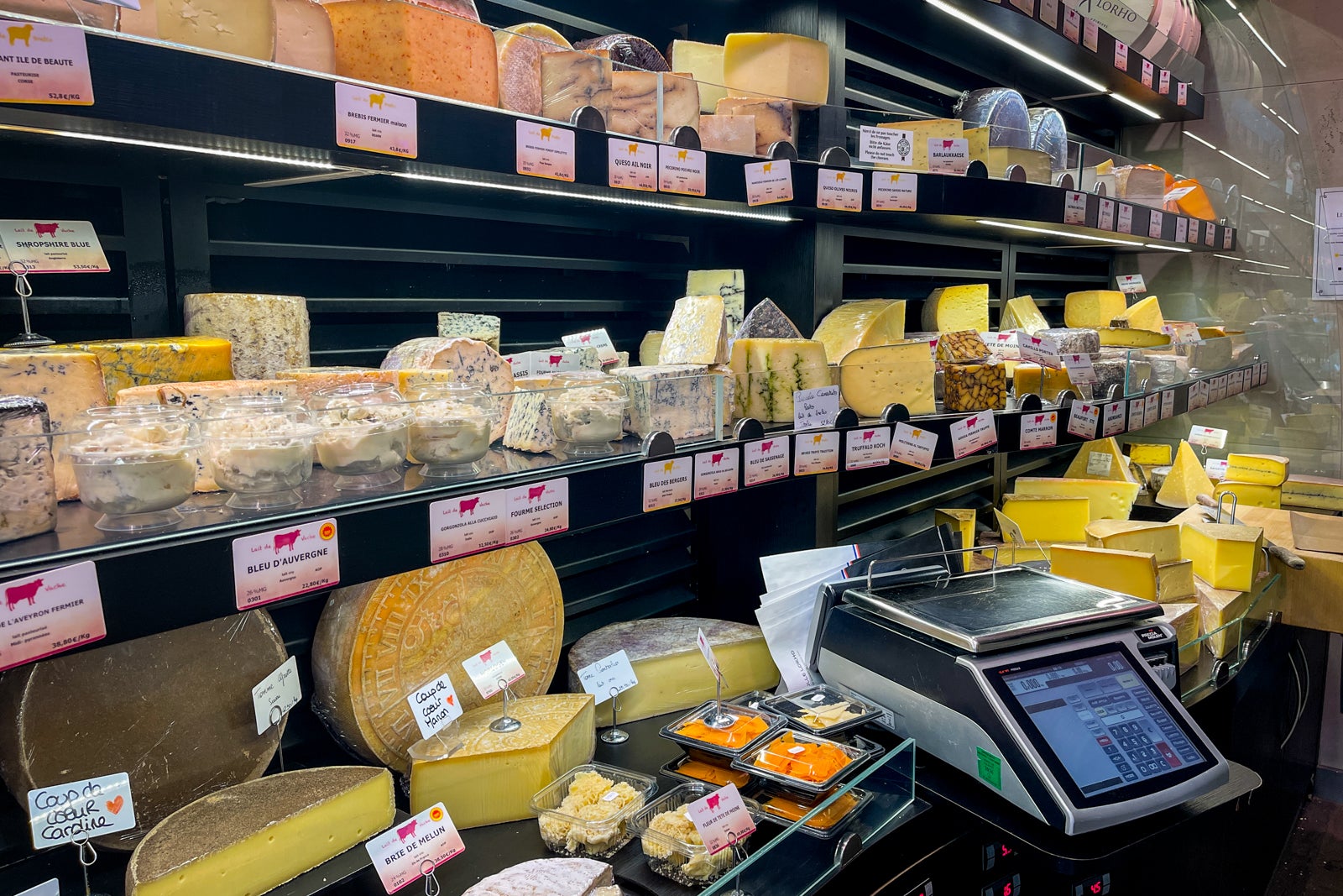 Cheese shop in Strasbourg, France.