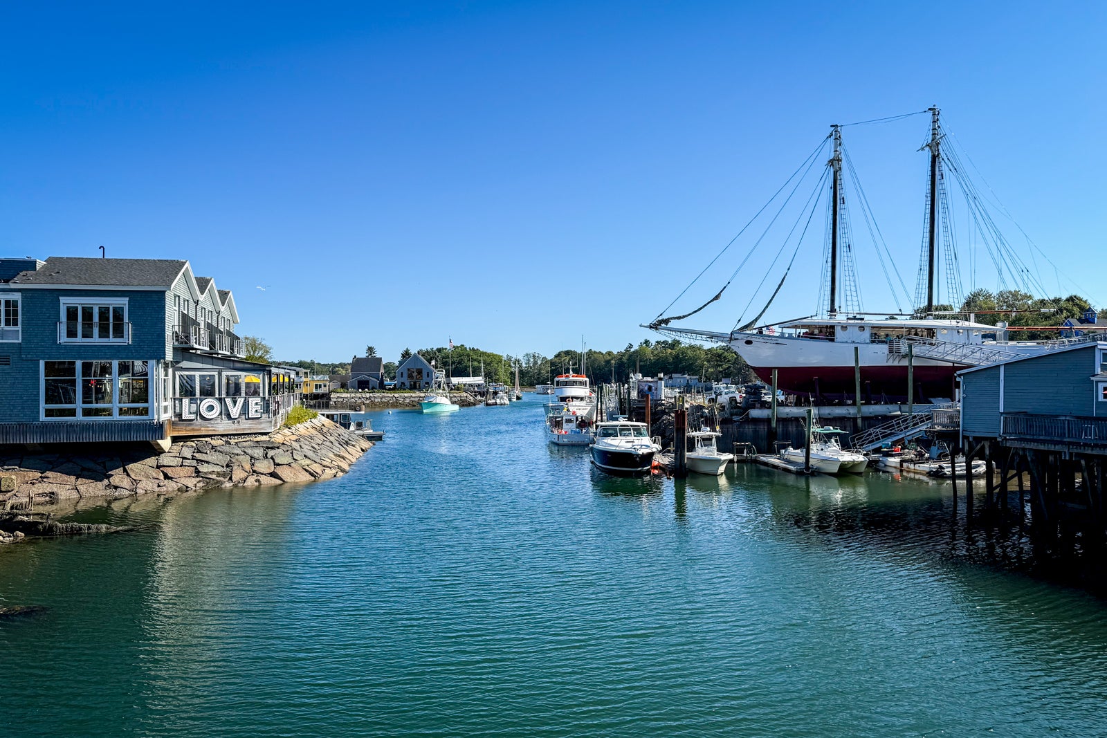 boats in a harbor