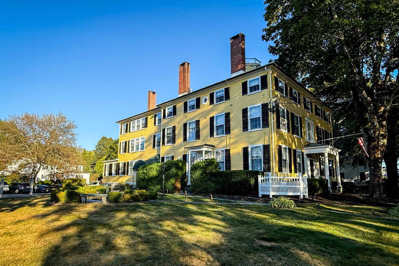 yellow colonial home