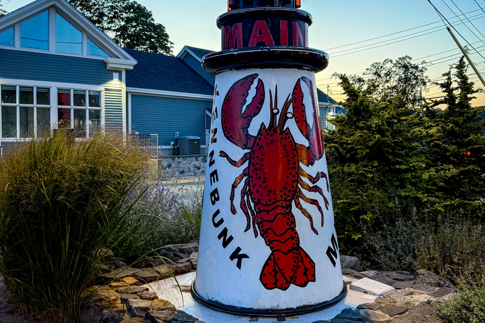 lighthouse with lobster