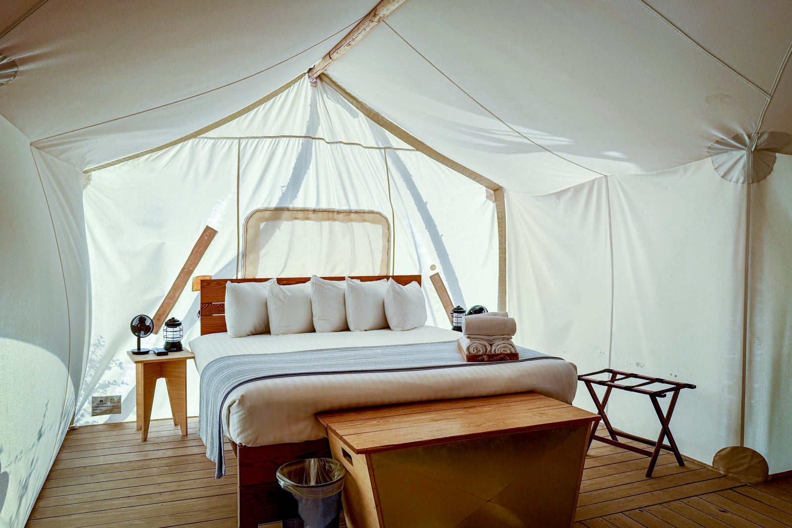 tent with bed