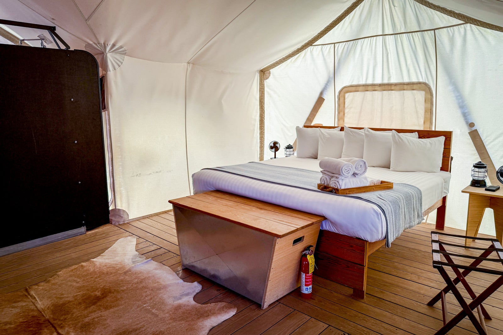 tent with bed