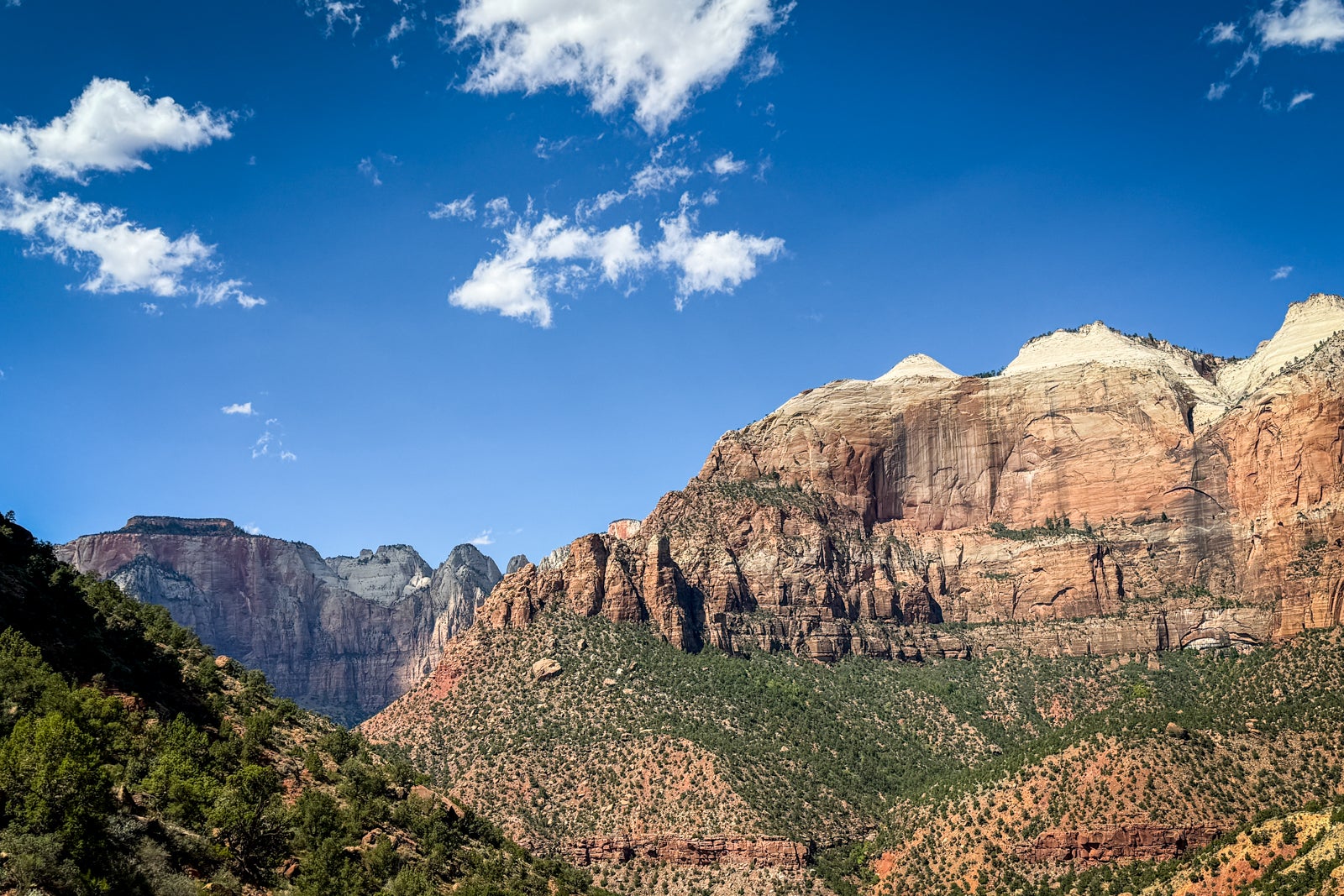 mountains and a blue sky