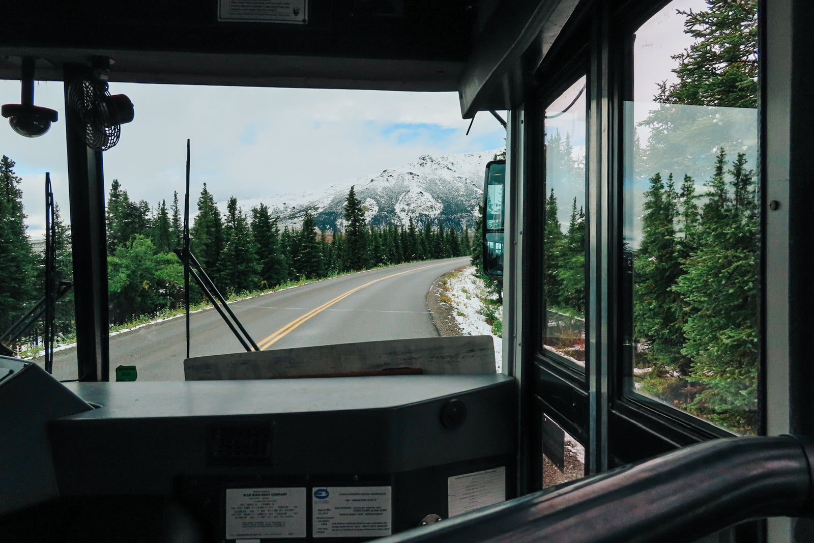view from inside a bus