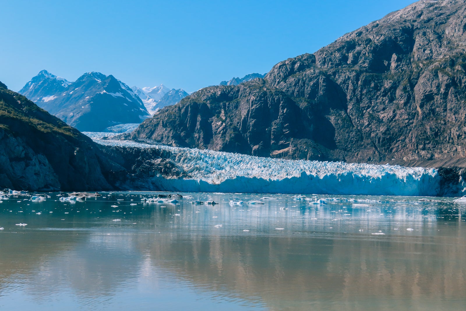glacier on a sunny day